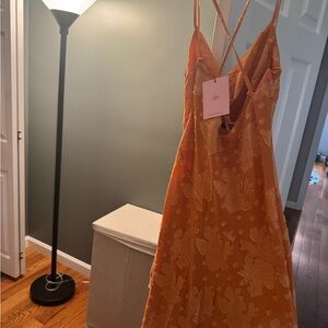 Hello Molly Orange Floral Wedding Dress
